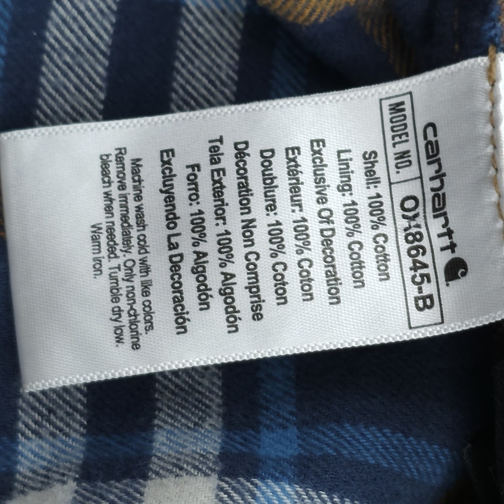 Carhartt Overalls Lined Brown Double Knee Canvas Bibs Workwear Toddler Size 2T - Picture 7 of 7